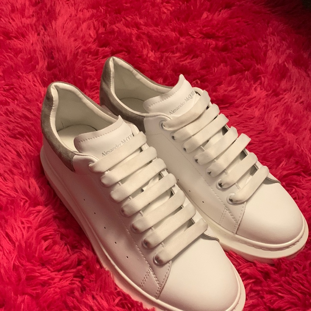 ALEXANDER MCQUEEN white & grey Sneaker Leather Size men size 11